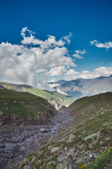 water creek in mountain valley