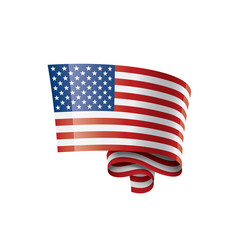 Fototapeta premium USA flag, vector illustration on a white background