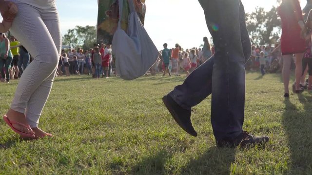 A Large Group Of People Celebrates Kupala Night