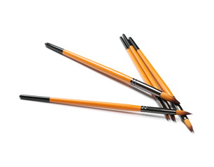 Paintbrushes isolated on white background