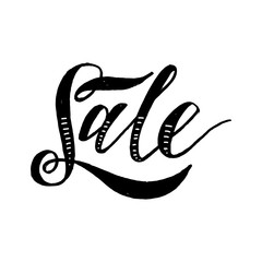 Sale lettering Calligraphy Brush Text Holiday Vector