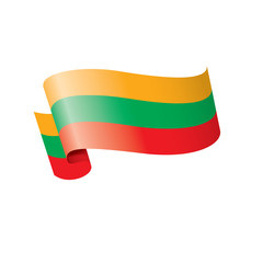 Lithuania flag, vector illustration on a white background