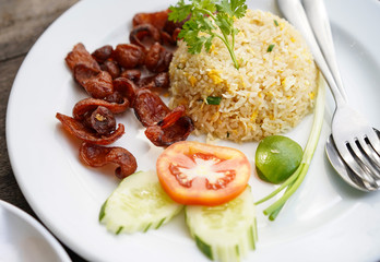Fried Rice and Chinese Sausage, Thai food