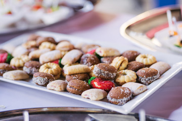 Variety of catering desserts for a party