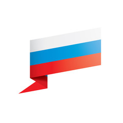 Russia flag, vector illustration on a white background