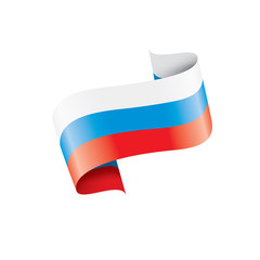 Russia flag, vector illustration on a white background