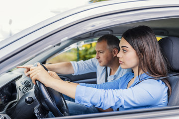 Driving Test, Focused on the road ahead of her