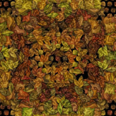 3d effekt - abstrakt floral nahtlos muster