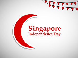 Illustration of background for Singapore Independence Day