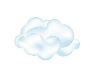 Cloud on white background. Vector