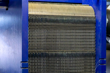 Heat Exchanger in system of hot water supply in industrial boiler room. Close up view