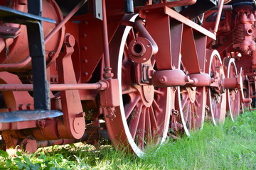Fototapeta na wymiar Old train wheels