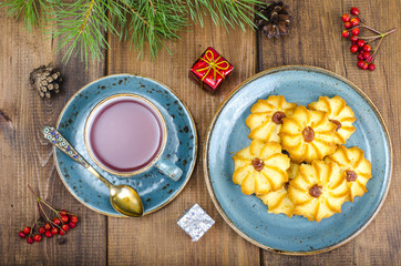 Preparation for Christmas, homemade biscuits, baked goods