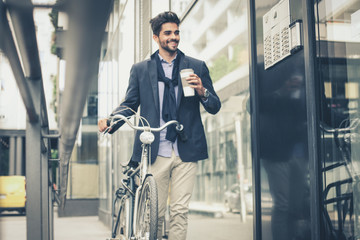 The working day starts with coffee.