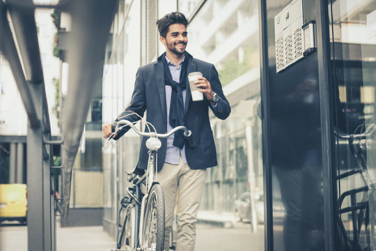 The working day starts with coffee.