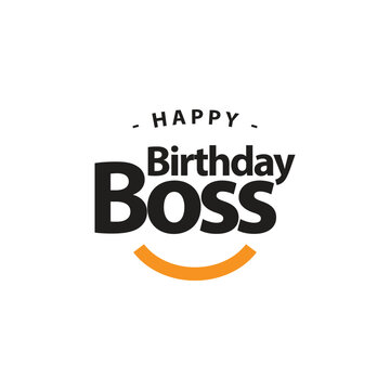 Happy Birthday Boss Vector Template Design Illustration