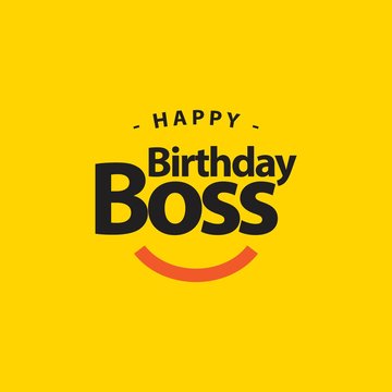 Happy Birthday Boss Vector Template Design Illustration