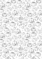 Autumn Background with Pumpkin for shopping sale, promo poster and frame leaflet, web banner. Vector illustration template.