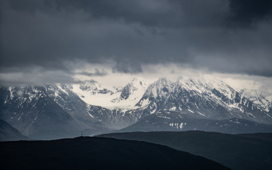 Fototapeta na wymiar The Lyngen Alps area