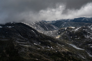 Obraz premium Obszary górskie w Norwegii