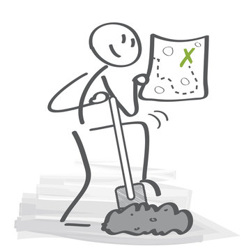 recommend clip art: Schatzsucher mit Schatzkarte