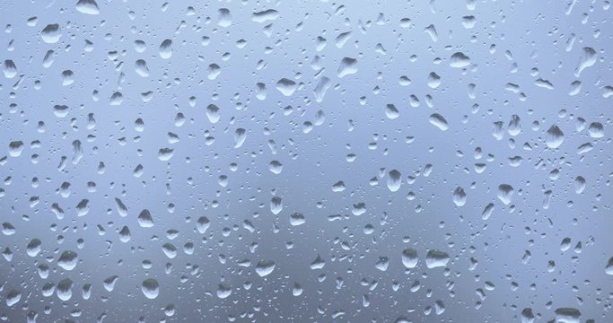 Rain drops on the glass