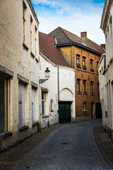 Street and architecture of Bruges, Belgium