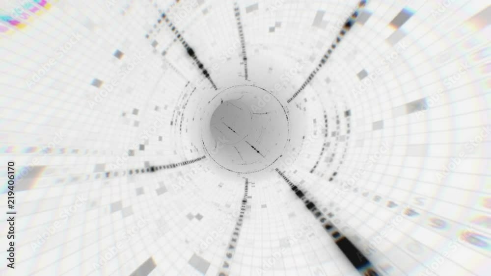 Poster digital hexadecimal code data tunnel