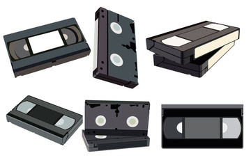 The set of videotapes from different sides