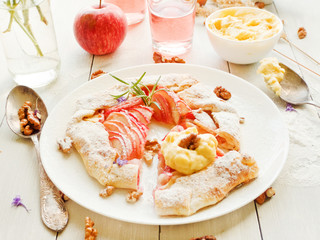 Sweet apple galette