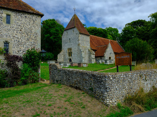 All Saints' Church Westdean near the Cuckmere Haven, in the South Downs National Park, East Sussex, UK