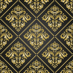 Classic seamless golden pattern. Traditional orient ornament. Classic vintage background