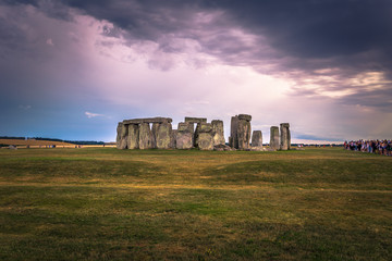 Stonehenge - August 07, 2018: Ancient monument of Stonehenge, England