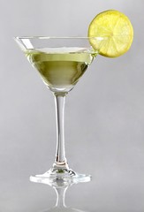Martini Drink With Lemon Decor