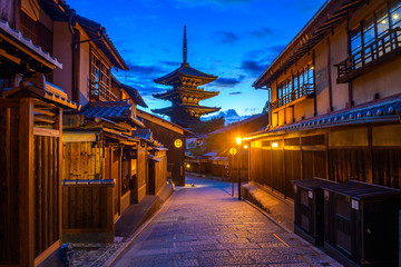 beautiful street of kyoto old town