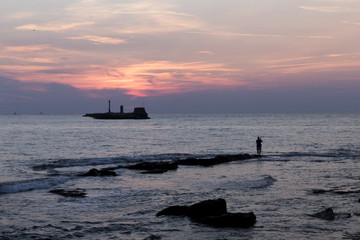 Obraz premium Tramonto a Livorno - Terrazza Mascagni