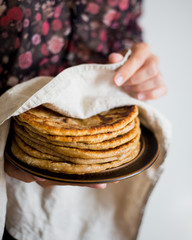 Indian paratha stuffed with potatoes