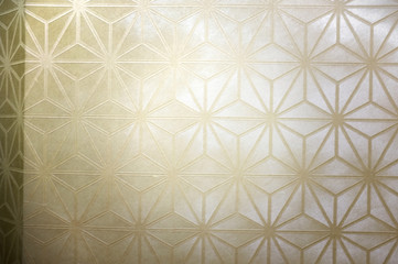 Geometry in cube pattern shape on old wallpaper texture