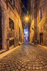 Fototapeta na wymiar Tivoli Street at the evening Time, An Ancient Town Famous and full History Place