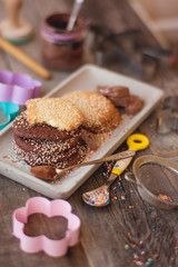 decorate homemade cookies
