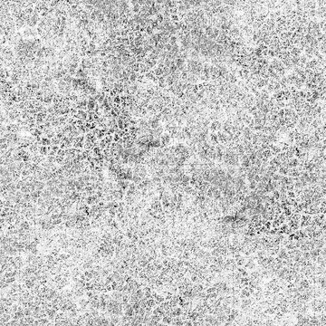 Black white seamless grunge background. Abstract texture of spots, dust, chips, cracks. Vintage pattern of old dirty surface