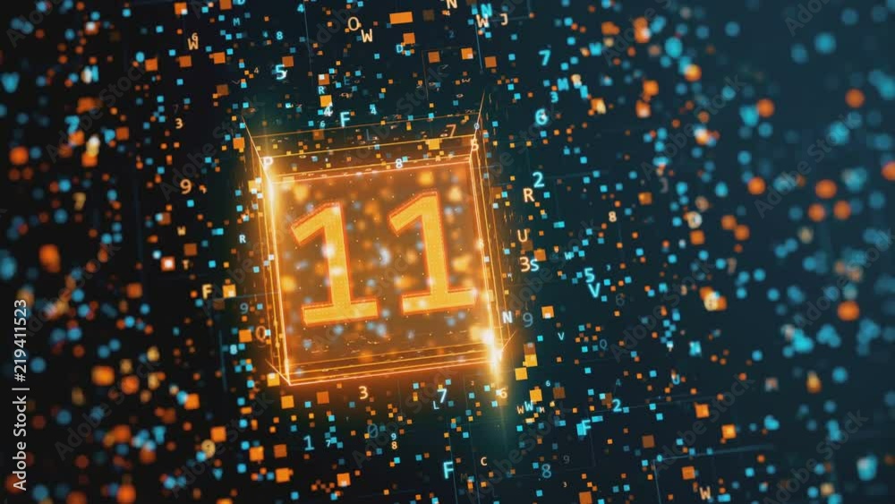 Poster abstract digital background with hexadecimal and binary code