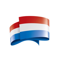 Netherlands flag, vector illustration on a white background