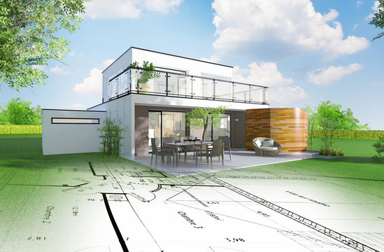 Projet de construction d'une maison individuelle d'architecte