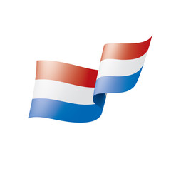 Netherlands flag, vector illustration on a white background