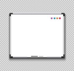 Empty whiteboard