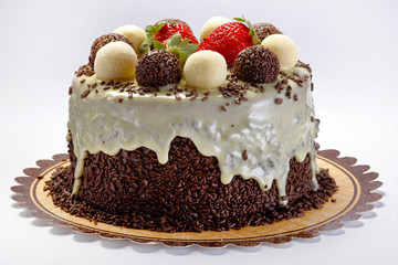 Chocolate cake with bonbon