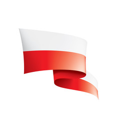 Poland flag, vector illustration on a white background