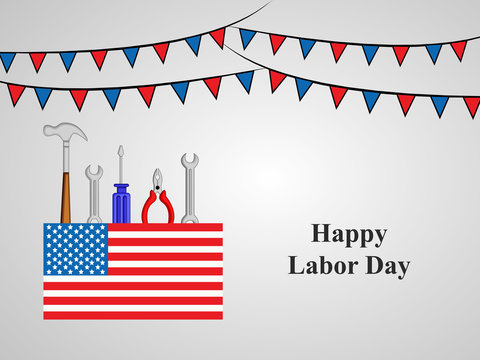 Illustration of U.S.A Labor Day background