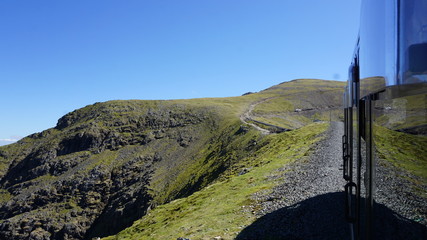 Blick vom Mount Snowdon im Snowdonia Nationalpark, Wales